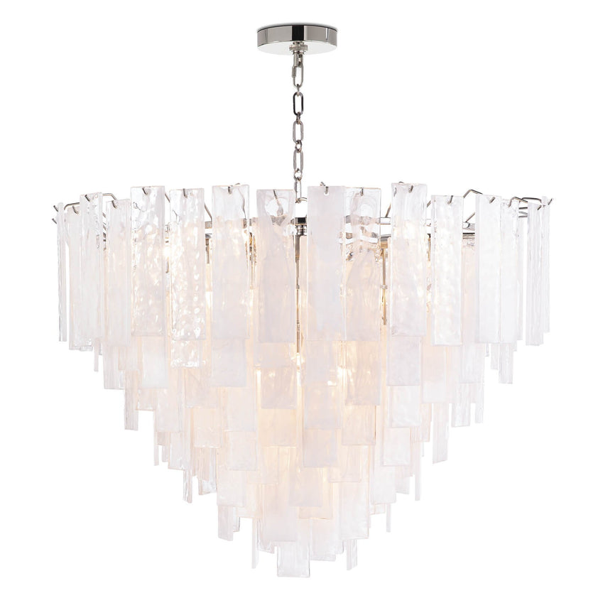 Glacier Chandelier Large - Polished Nickel