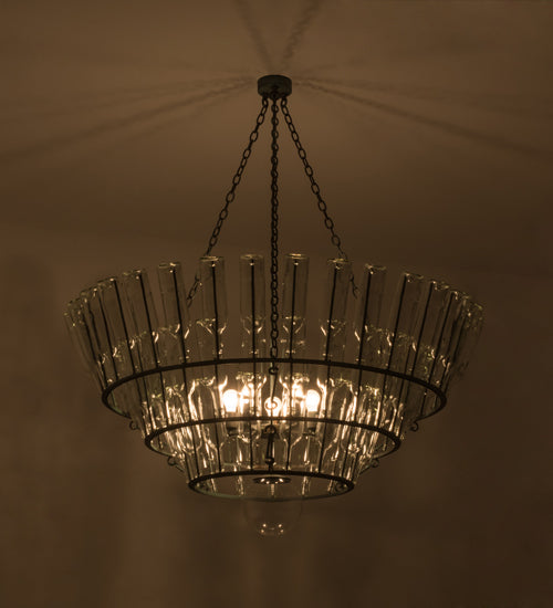 56"W Tuscan Vineyard 3 Tier Chandelier