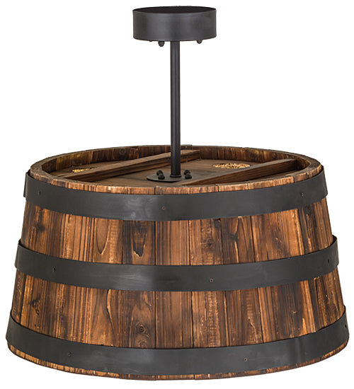 25"W Whiskey Barrel Pendant