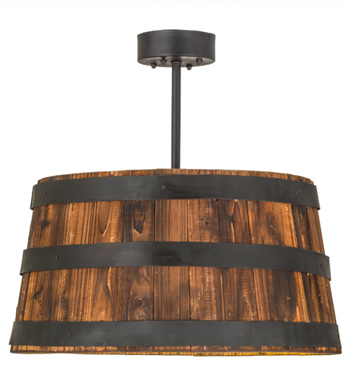 25"W Whiskey Barrel Pendant