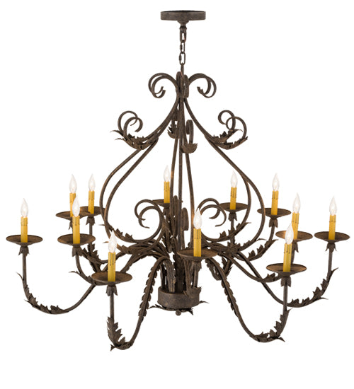 48"W French Elegance 12 Lt Chandelier