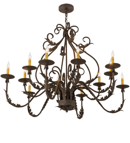 48"W French Elegance 12 Lt Chandelier