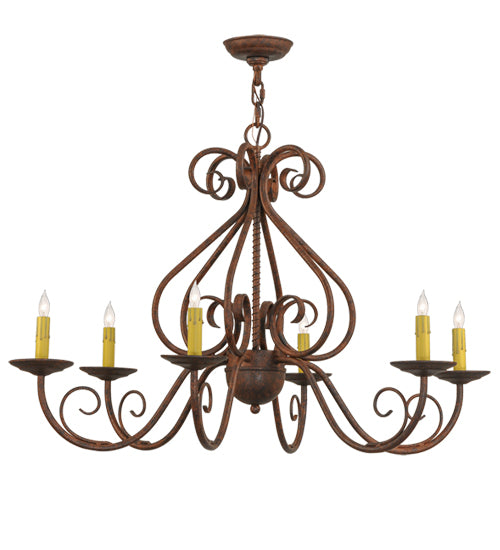 36" Wide Jenna 6 Light Chandelier