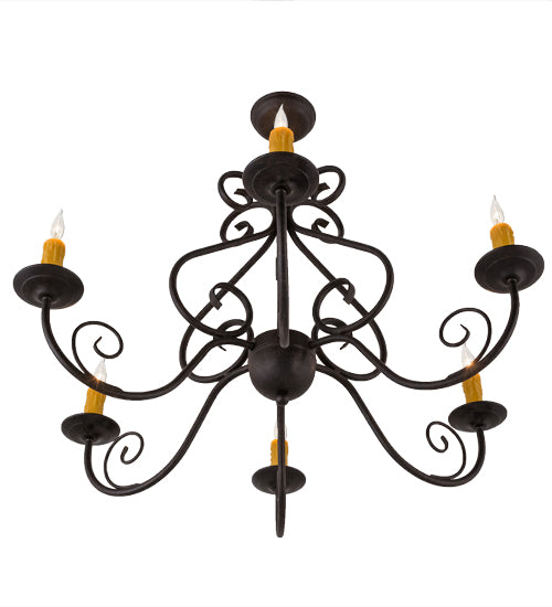 36" Wide Jenna 6 Light Chandelier