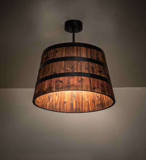 25" Wide Whiskey Barrel Pendant