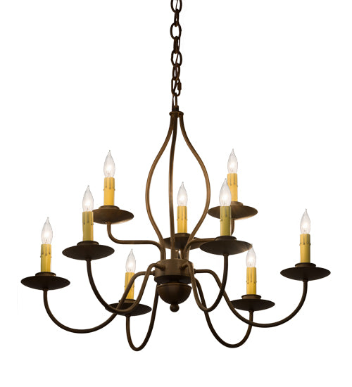 28" Wide Earl 9 Light Chandelier