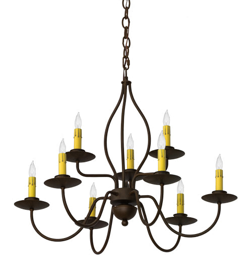 28" Wide Earl 9 Light Chandelier