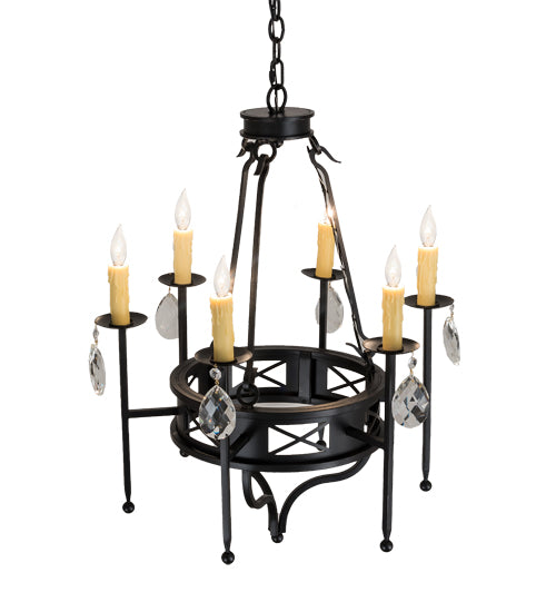 24" Wide Gina 6 Lt Chandelier