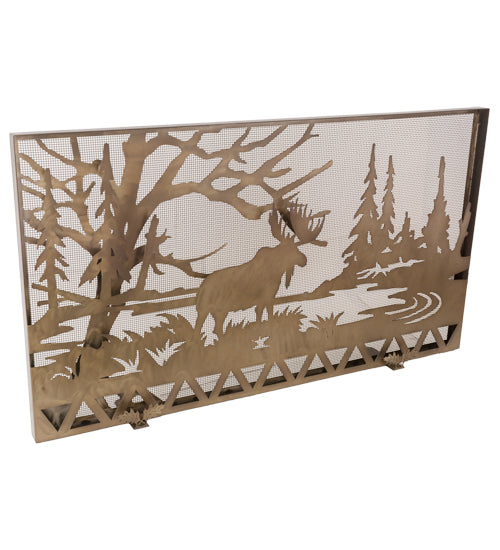 63"W X 35"H Moose Creek Fireplace Screen