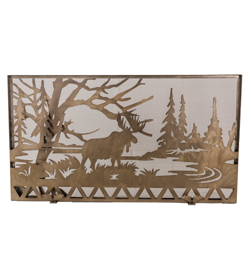 63"W X 35"H Moose Creek Fireplace Screen