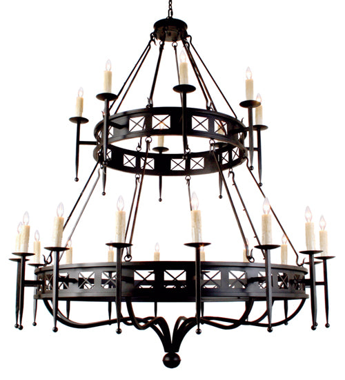 72" Wide Gina 24 Light Two Tier Chandelier