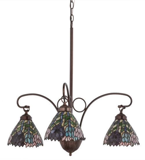 28"W Wisteria 3 Lt Chandelier