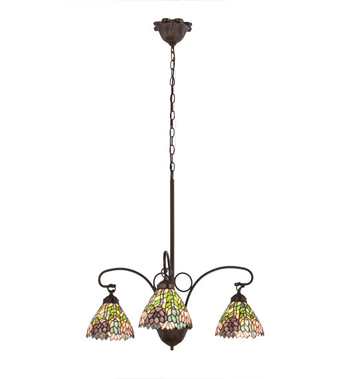 28"W Wisteria 3 Lt Chandelier