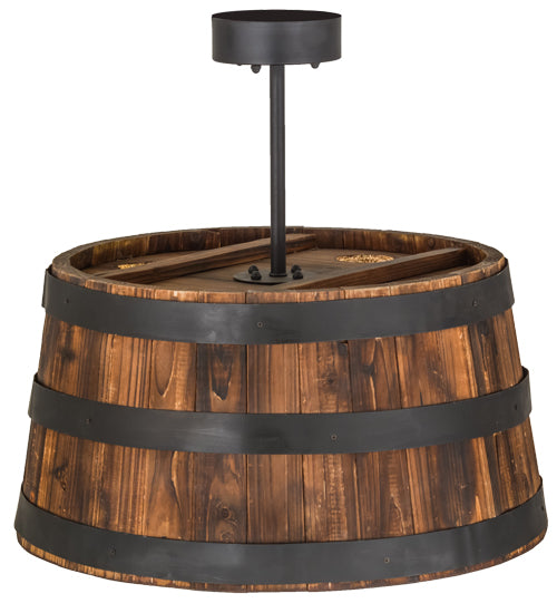 25" Wide Whiskey Barrel Pendant