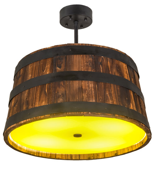 25" Wide Whiskey Barrel Pendant