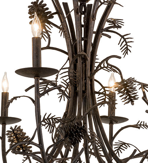 42" Wide Pinecone 8 Light Chandelier