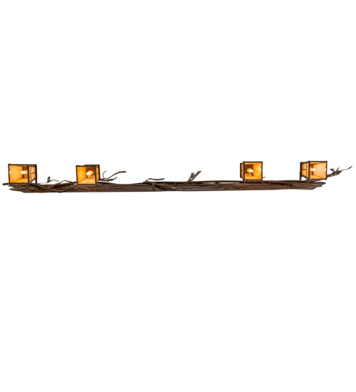 74"W Pine Branch Valley View 4 Lt Vanity Light