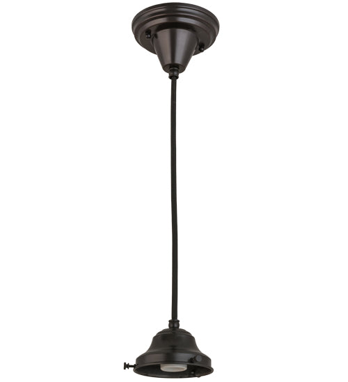 5"W Craftsman Brown On Brass 1 Lt Pendant Hardware