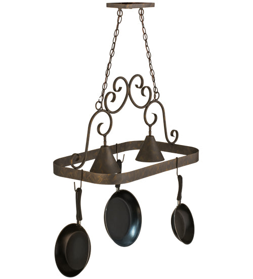 32" Long Elana 2 Light Pot Rack