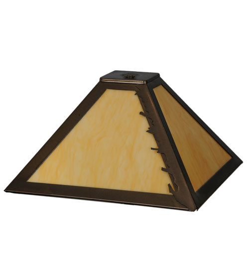 12" Square Leaf Edge Shade