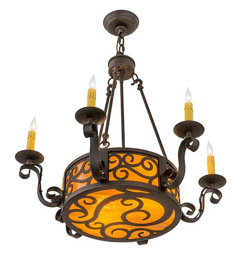 26" Wide Delano 6 Light Chandelier