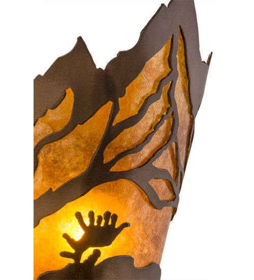 8.5" Wide Moose At Dawn Left Wall Sconce