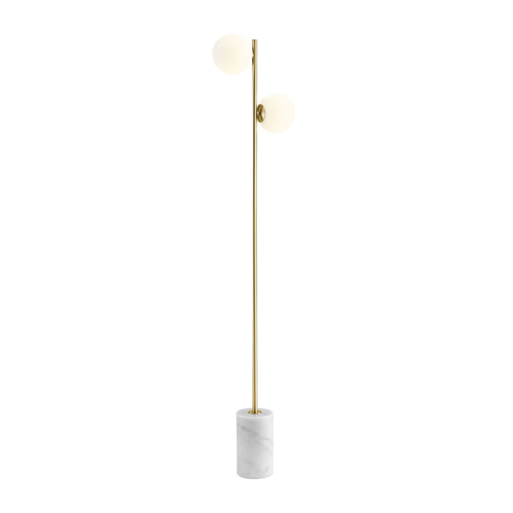 Anechdoche 2 Lights Gold and White Floor Lamp