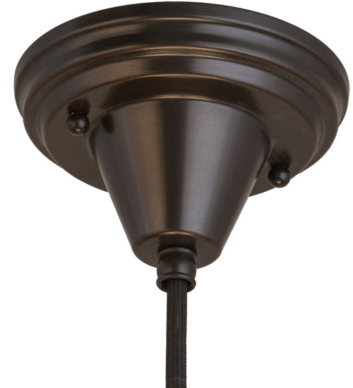 6.5"W Craftsman Brown On Brass 1 Lt Pendant Hardware