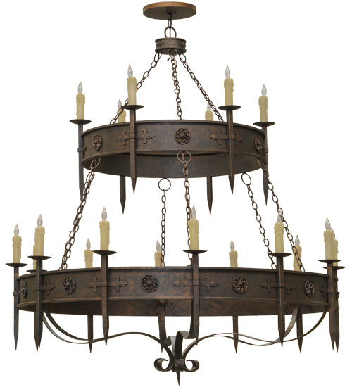 69"W Calandra 18 Lt Two Tier Chandelier