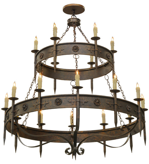 69"W Calandra 18 Lt Two Tier Chandelier