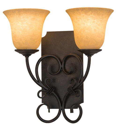 14"W Thierry 2 Lt Wall Sconce