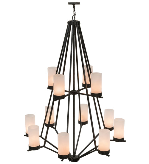 60"W Galen 12 Lt Two Tier Chandelier