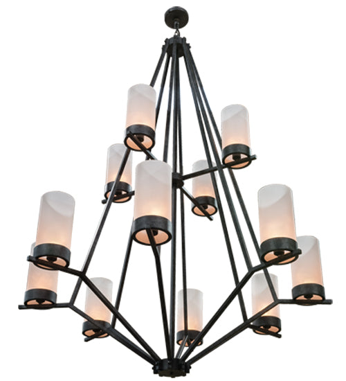 60"W Galen 12 Lt Two Tier Chandelier