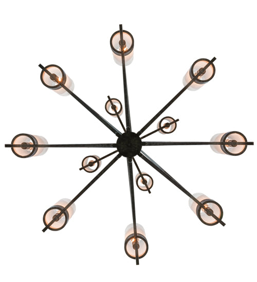 60"W Galen 12 Lt Two Tier Chandelier