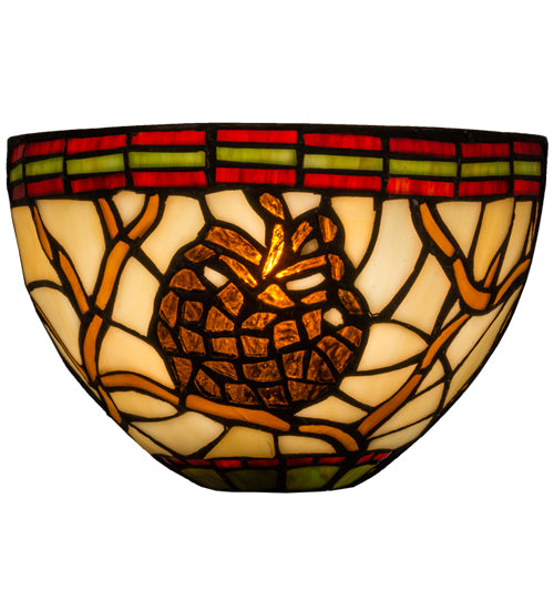 8" Wide Pinecone Wall Sconce