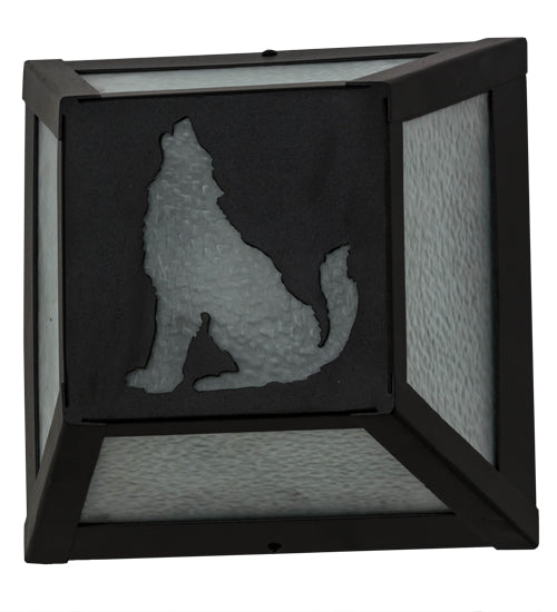 10"W Lone Wolf Wall Sconce