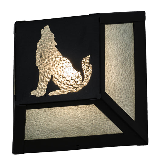 10"W Lone Wolf Wall Sconce