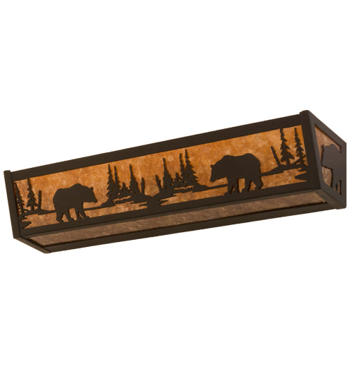 24"W Bear At Lake Vanity Light