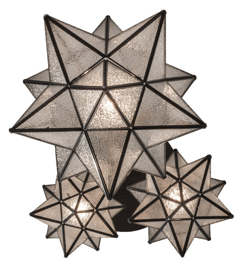 26" Wide Moravian Star 3 Lt Cascading Pendant