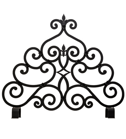 36" Wide X 32" High Fleur-De-Lis Fireplace Screen