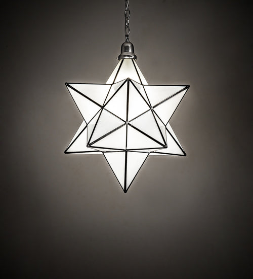 18" Wide Moravian Star Pendant