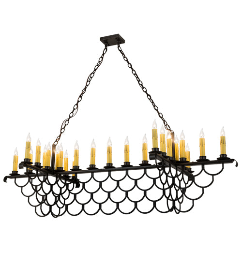 71"L Picadilly 23 Lt Oblong Chandelier