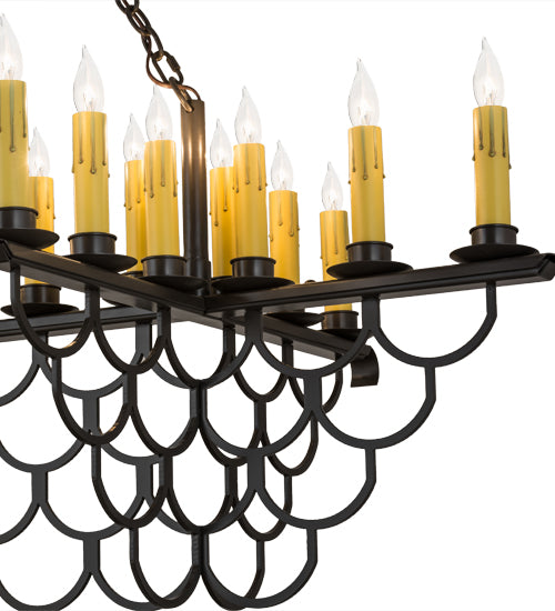 71"L Picadilly 23 Lt Oblong Chandelier