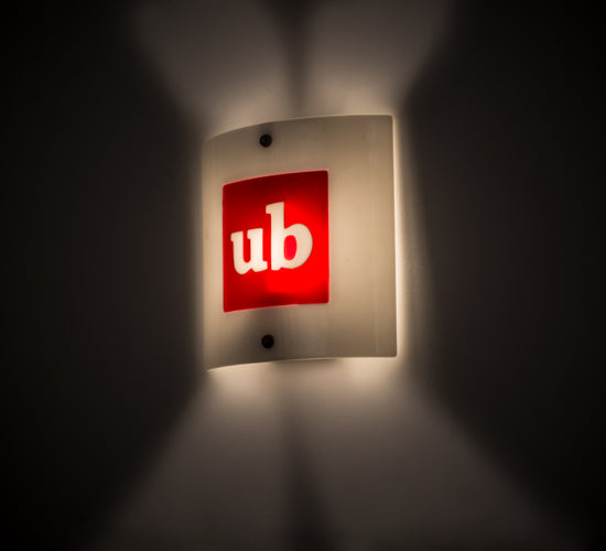 11"Sq Metro Fusion Personalized Ub Logo Wall Sconce