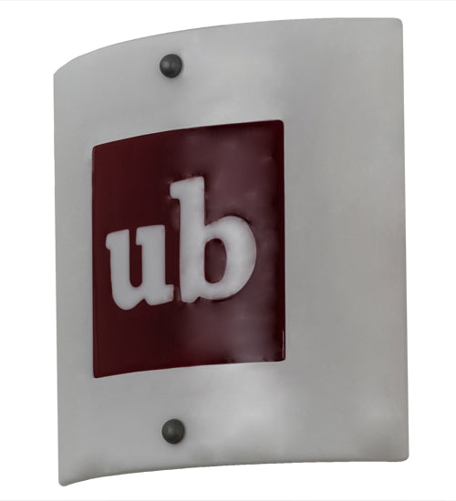 11"Sq Metro Fusion Personalized Ub Logo Wall Sconce