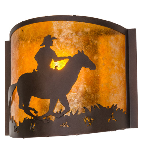 12" Wide Cowboy Wall Sconce