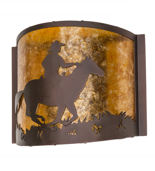 12" Wide Cowboy Wall Sconce