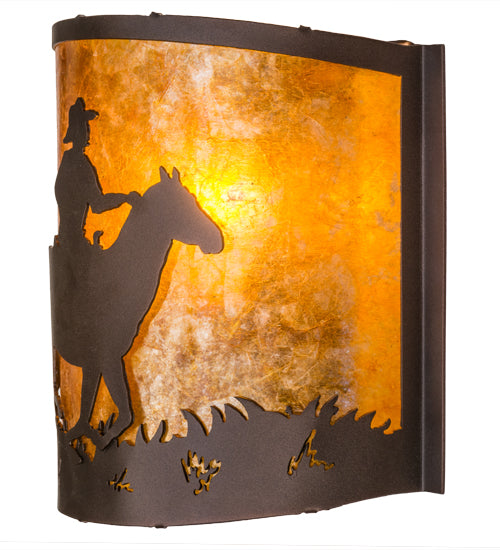 12" Wide Cowboy Wall Sconce