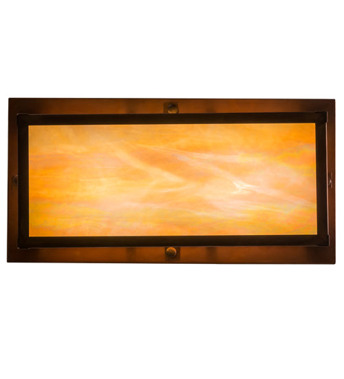 16"L Double Bar Mission Oblong Flushmount