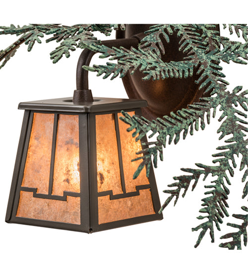 16" Wide Pine Branch Valley View Right Wall Sconce